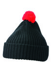 Knitted Cap with Pompon_