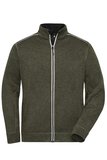 Men's Knitted Workwear Fleece Jacket - SOLID -_