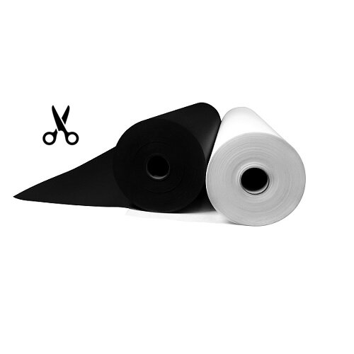 E-ZEE 100% polyester - knipvlies zwart soft 100m x 90cm 80g