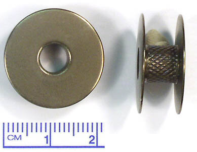 BOBBIN W/KNURL ON AXLE